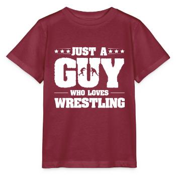 Wrestling - Stanley/Stella MINI CREATOR Kids’ T-Shirt - burgundy - Front - Kain (125cm)