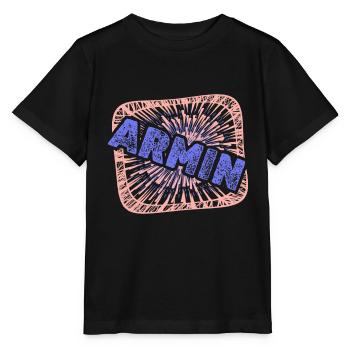 Gift for Armin - Stanley/Stella MINI CREATOR Kids’ T-Shirt - black - Front - Mikhail (115cm)