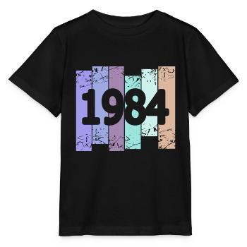 1984 - Stanley/Stella MINI CREATOR Kids’ T-Shirt - black - Front - Mikhail (115cm)