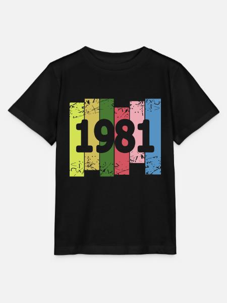 Farbenfroh 1981 - Stanley/Stella Kinder T-Shirt MINI CREATOR  - Schwarz