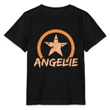 Angelie as a first name - Stanley/Stella MINI CREATOR Kids’ T-Shirt - black - Front - Mikhail (115cm)
