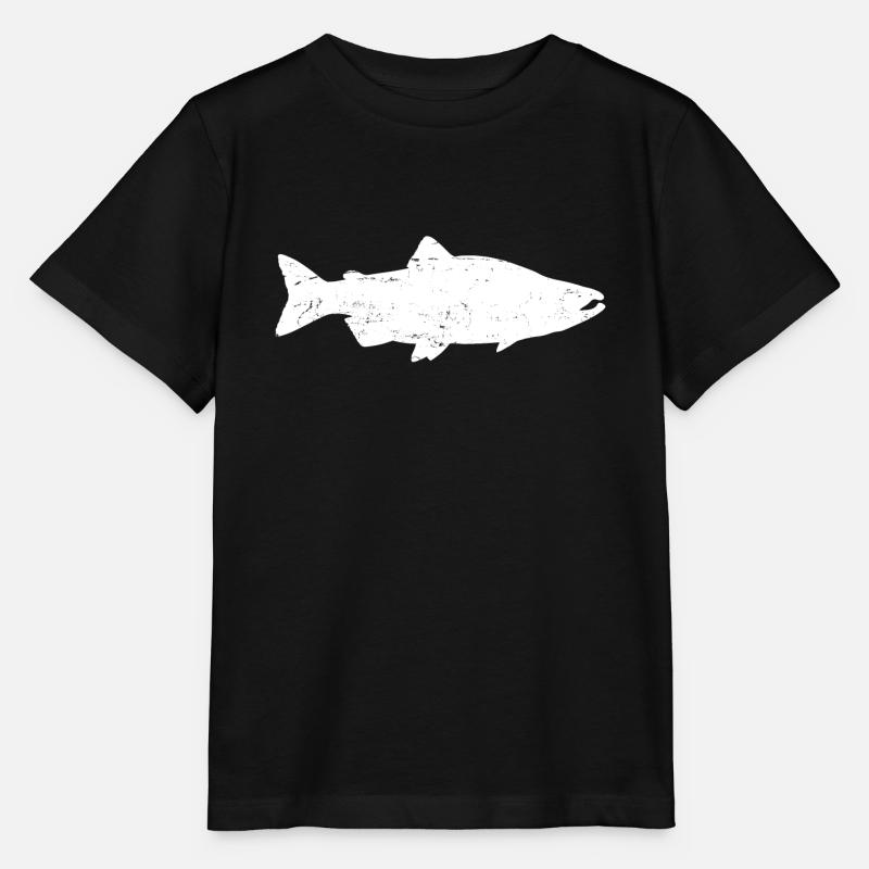 Pêche au saumon Pêche à la mouche - T-shirt bio MINI CREATOR Stanley/Stella Enfant - noir