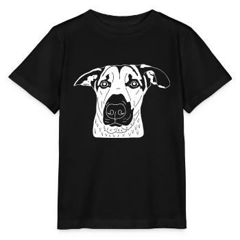 Schäferhundmischling - Stanley/Stella Kinder T-Shirt MINI CREATOR  - Schwarz - Vorne - Mikhail (115cm)