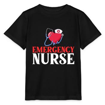 Infirmière d’urgence Premiers soins - T-shirt bio MINI CREATOR Stanley/Stella Enfant - noir - Devant - Mikhail (115cm)