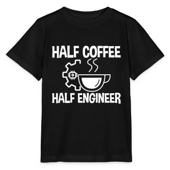 Half Coffee Half Engineer 2 - Stanley/Stella MINI CREATOR Kids’ T-Shirt - black - Front - Mikhail (115cm)