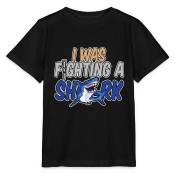 I Was Fighting A Shark 4 - Stanley/Stella Kinder T-Shirt MINI CREATOR  - Schwarz - Vorne - Mikhail (115cm)