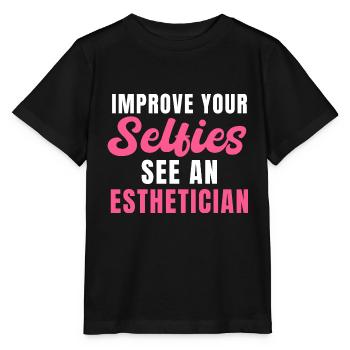 Verbessern Sie Ihre Selfies bei einer Kosmetikerin - Stanley/Stella Kinder T-Shirt MINI CREATOR  - Schwarz - Vorne - Mikhail (115cm)