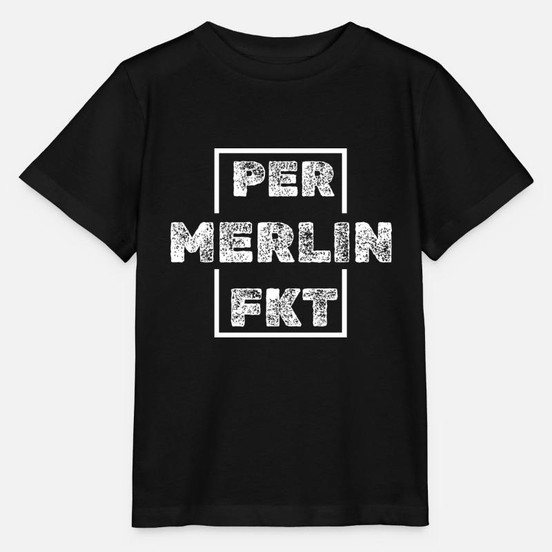 Merlin dans le rôle de Merlin - T-shirt bio MINI CREATOR Stanley/Stella Enfant - noir