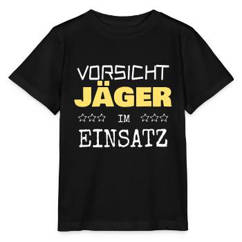 Gift for hunters - Stanley/Stella MINI CREATOR Kids’ T-Shirt - black - Front - Mikhail (115cm)