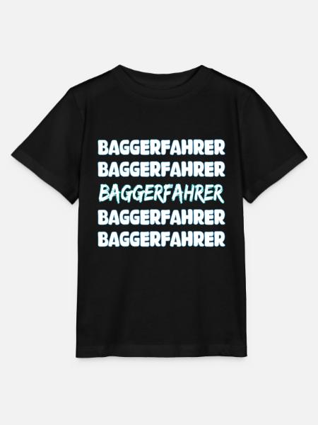 Job Baggerfahrer - Stanley/Stella Kinder T-Shirt MINI CREATOR - Schwarz
