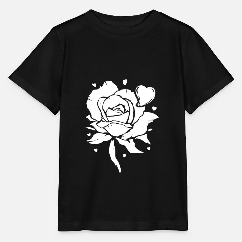 Weiße Blume - Stanley/Stella Kinder T-Shirt MINI CREATOR  - Schwarz