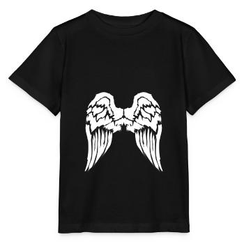 Engelsflügel - Stanley/Stella Kinder T-Shirt MINI CREATOR  - Schwarz - Vorne - Mikhail (115cm)