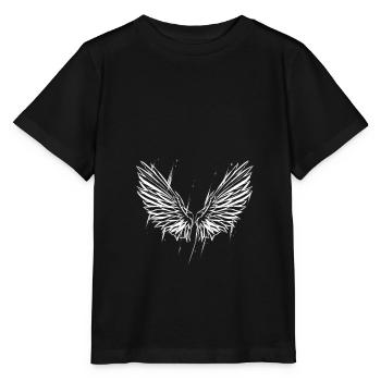 Engelsflügel - Stanley/Stella Kinder T-Shirt MINI CREATOR  - Schwarz - Vorne - Mikhail (115cm)