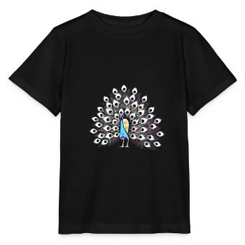 peacock - Stanley/Stella MINI CREATOR Kids’ T-Shirt - black - Front - Mikhail (115cm)