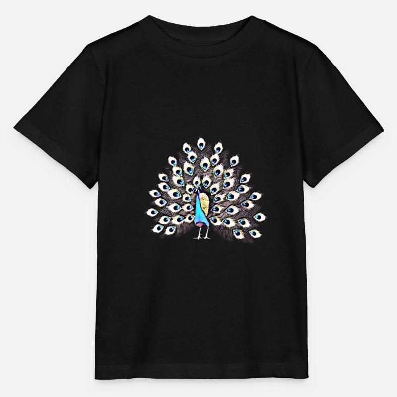 Pfau - Stanley/Stella Kinder T-Shirt MINI CREATOR  - Schwarz