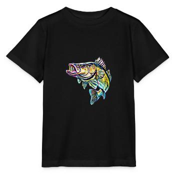 poisson - T-shirt bio MINI CREATOR Stanley/Stella Enfant - noir - Devant - Mikhail (115cm)