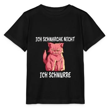 Ronflement homme fatigué ronflement nez chat - T-shirt bio MINI CREATOR Stanley/Stella Enfant - noir - Devant - Mikhail (115cm)