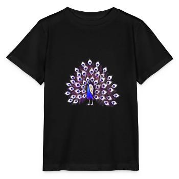 Peacock - Stanley/Stella MINI CREATOR Kids’ T-Shirt - black - Front - Mikhail (115cm)