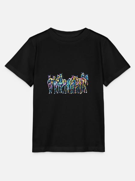 Pferde - Stanley/Stella Kinder T-Shirt MINI CREATOR - Schwarz