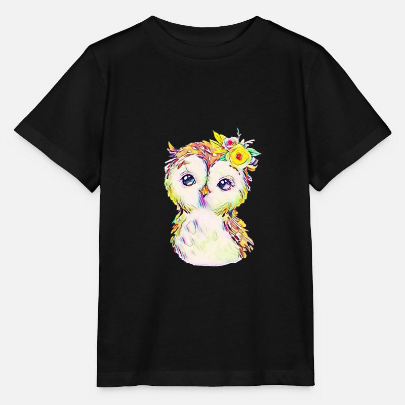Eule - Stanley/Stella Kinder T-Shirt MINI CREATOR - Schwarz