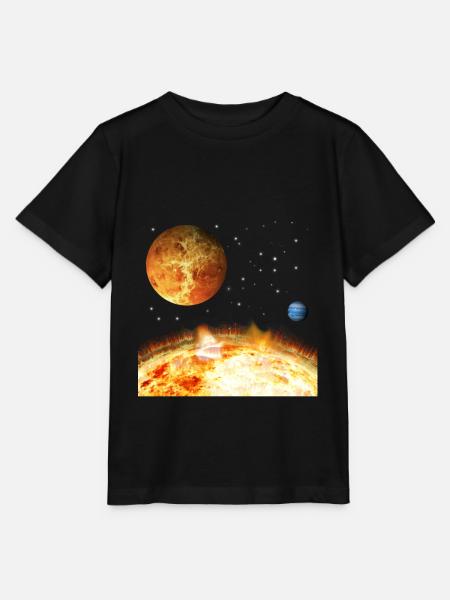 Weltraum - Stanley/Stella Kinder T-Shirt MINI CREATOR - Schwarz
