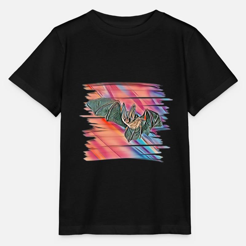 Fledermaus - Stanley/Stella Kinder T-Shirt MINI CREATOR  - Schwarz