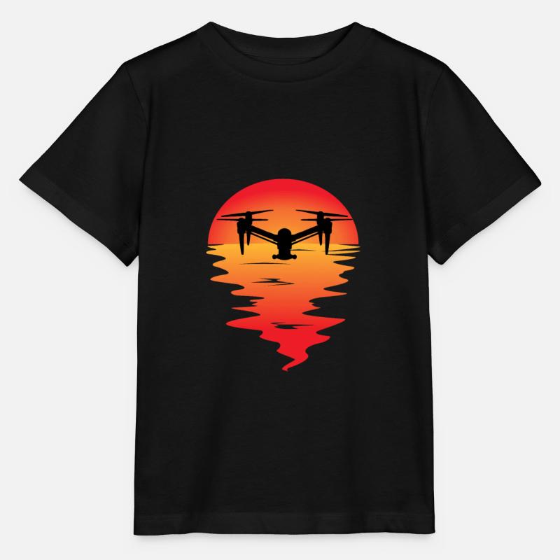 Drone idée cadeau drone drone - T-shirt bio MINI CREATOR Stanley/Stella Enfant - noir
