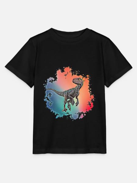 Velociraptor - Stanley/Stella Kinder T-Shirt MINI CREATOR - Schwarz