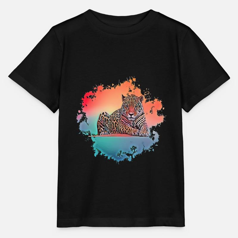 léopard - T-shirt bio MINI CREATOR Stanley/Stella Enfant - noir
