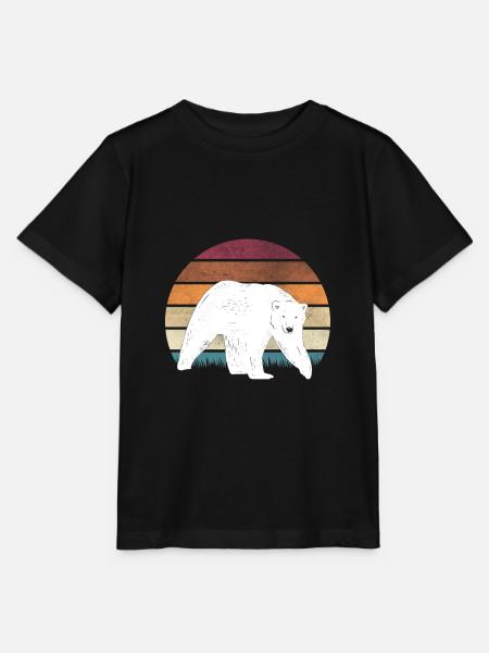 Eisbär Motiv Eisbären - Stanley/Stella Kinder T-Shirt MINI CREATOR - Schwarz