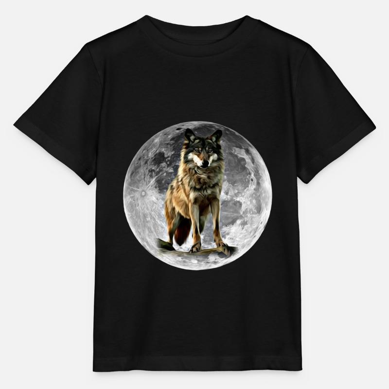 Wolf - Stanley/Stella Kinder T-Shirt MINI CREATOR - Schwarz