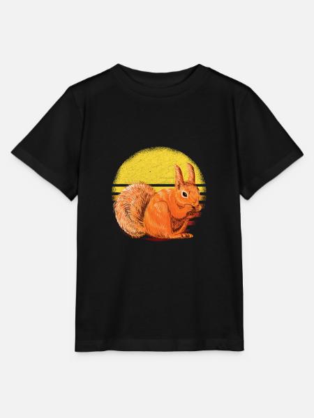 Eichhörnchen Spruch - Stanley/Stella Kinder T-Shirt MINI CREATOR - Schwarz