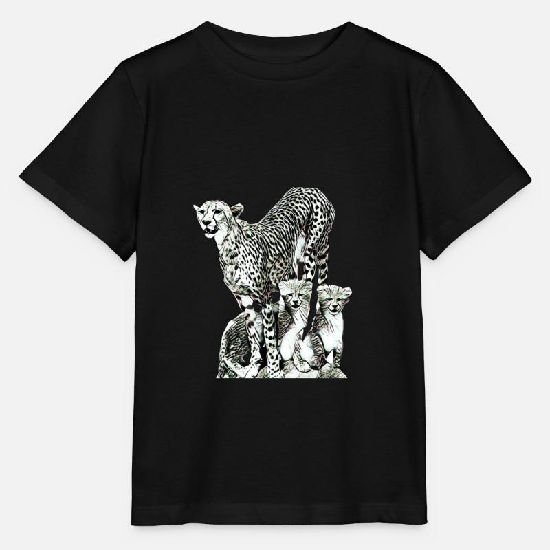 Gepard - Stanley/Stella Kinder T-Shirt MINI CREATOR  - Schwarz