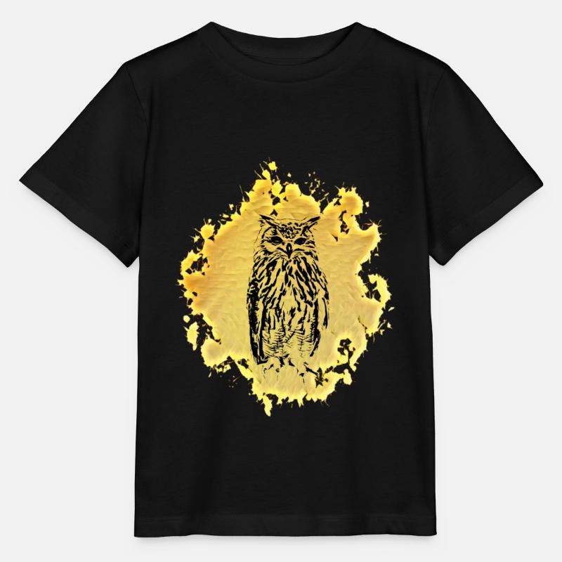 Eulen - Stanley/Stella Kinder T-Shirt MINI CREATOR  - Schwarz