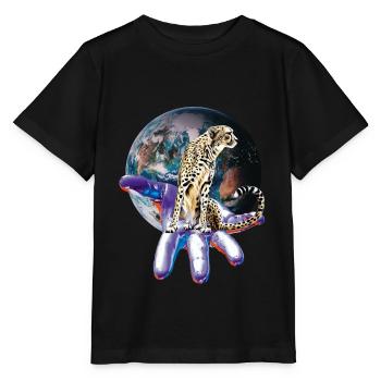 cheetah - Stanley/Stella MINI CREATOR Kids’ T-Shirt - black - Front - Mikhail (115cm)