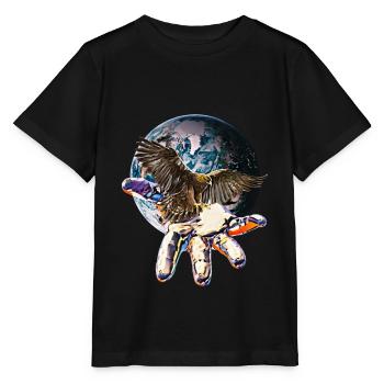 Adler - Stanley/Stella Kinder T-Shirt MINI CREATOR  - Schwarz - Vorne - Mikhail (115cm)