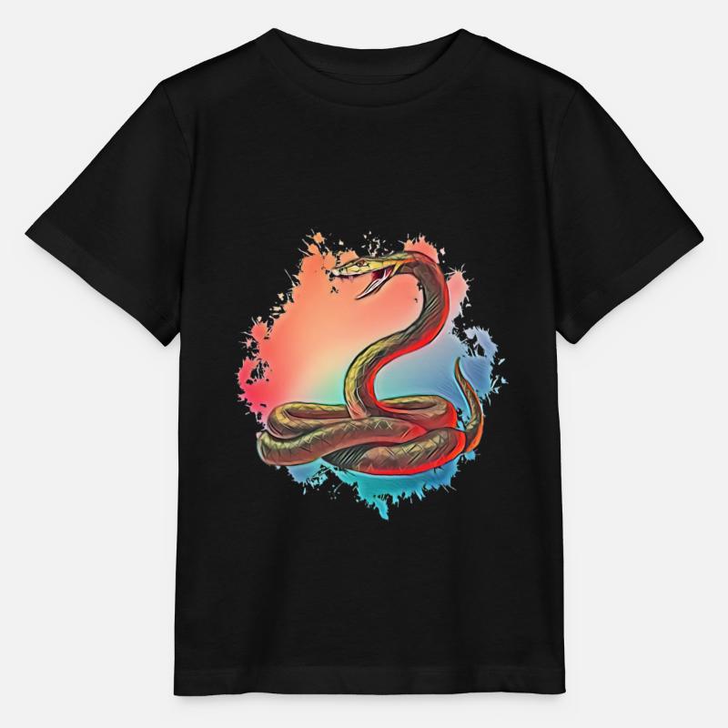 Schlange - Stanley/Stella Kinder T-Shirt MINI CREATOR  - Schwarz