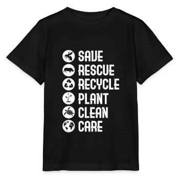 Umweltschützer Grüne Umweltschutz Spruch Öko - Stanley/Stella Kinder T-Shirt MINI CREATOR  - Schwarz - Vorne - Mikhail (115cm)