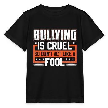 Anti-Mobbing-Zitat - Stanley/Stella Kinder T-Shirt MINI CREATOR  - Schwarz - Vorne - Mikhail (115cm)