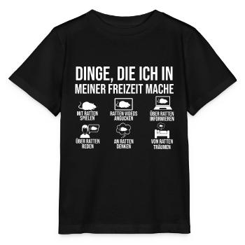 Nagetier Ratte Ratten - Stanley/Stella Kinder T-Shirt MINI CREATOR  - Schwarz - Vorne - Mikhail (115cm)