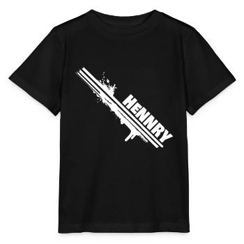 Farbklecks Hennry - Stanley/Stella Kinder T-Shirt MINI CREATOR  - Schwarz - Vorne - Mikhail (115cm)