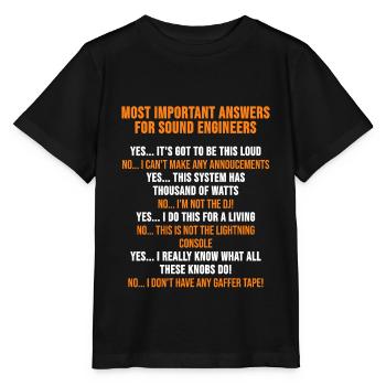 Tontechniker Techniker Sound Ingenieur Geschenk - Stanley/Stella Kinder T-Shirt MINI CREATOR  - Schwarz - Vorne - Mikhail (115cm)
