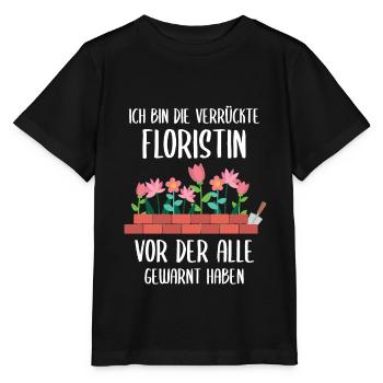 Blumenbeet Florist Floristik Lustiges Geschenk - Stanley/Stella Kinder T-Shirt MINI CREATOR  - Schwarz - Vorne - Mikhail (115cm)