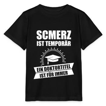 Doktortitel Promotion Doktorrand Doktor Geschenk - Stanley/Stella Kinder T-Shirt MINI CREATOR  - Schwarz - Vorne - Mikhail (115cm)
