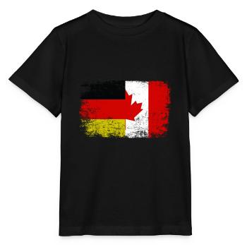 Kanada Kanada-Flagge Deutschland Cool Geschenk - Stanley/Stella Kinder T-Shirt MINI CREATOR  - Schwarz - Vorne - Mikhail (115cm)