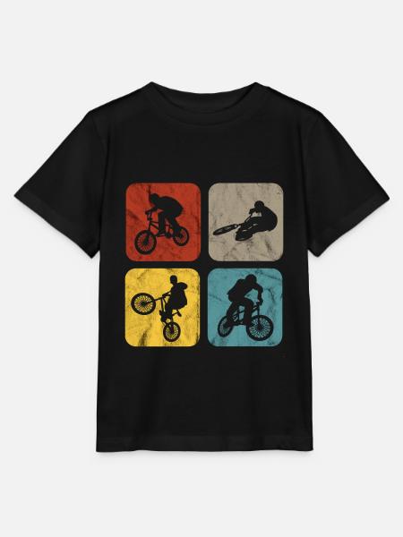 BMX Sprüche Radfahrer Biker Retro Stunt Geschenk - Stanley/Stella Kinder T-Shirt MINI CREATOR - Schwarz