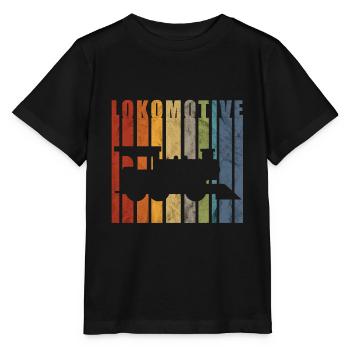 Lokomotive Dampflok Eisenbahner Züge Geschenk - Stanley/Stella Kinder T-Shirt MINI CREATOR  - Schwarz - Vorne - Mikhail (115cm)