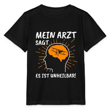 Modellflug Modellbau Modellbauer Motiv Geschenk - Stanley/Stella Kinder T-Shirt MINI CREATOR  - Schwarz - Vorne - Mikhail (115cm)