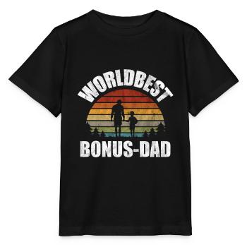 Papa bonus beau-père papa bonus disant cadeau - T-shirt bio MINI CREATOR Stanley/Stella Enfant - noir - Devant - Mikhail (115cm)