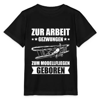 Modellflug Modellbau Modellbauer Flieger Geschenk - Stanley/Stella Kinder T-Shirt MINI CREATOR  - Schwarz - Vorne - Mikhail (115cm)